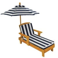 Sezlong copii cu umbrela pentru piscina si gradina cu saltea - Outdoor Chaise Umbrella Kidkraft